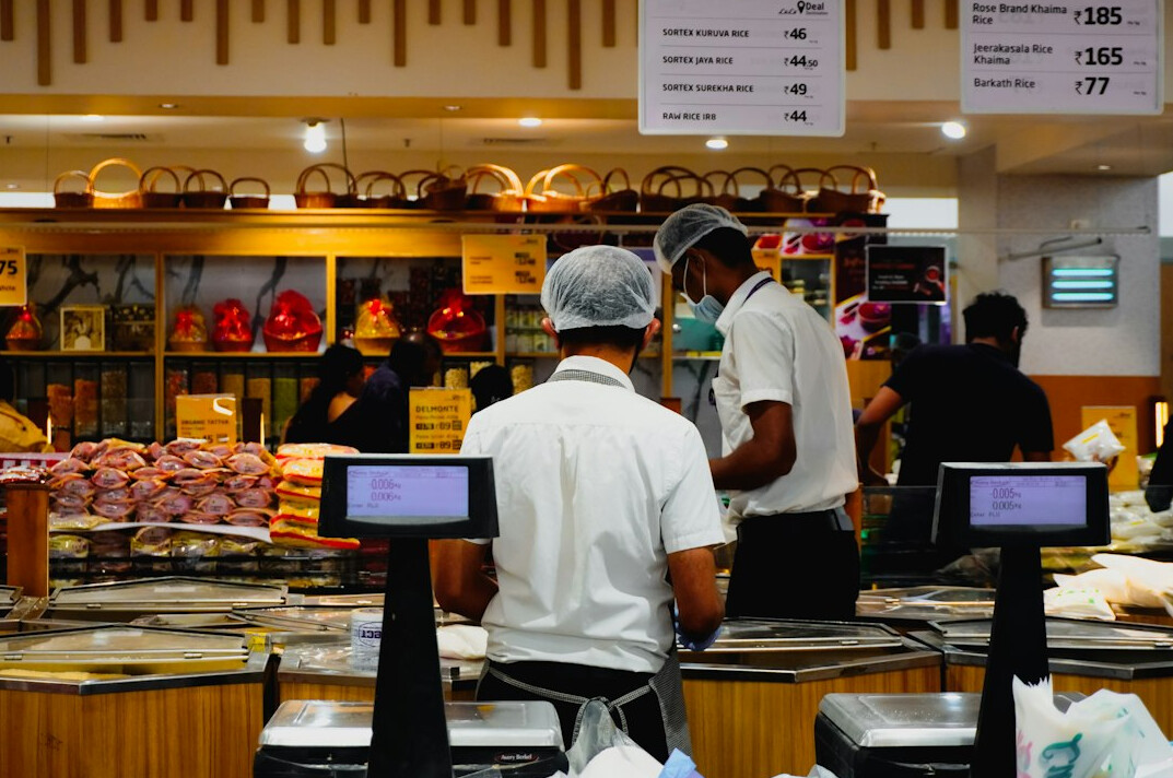 supermarket checkout counter